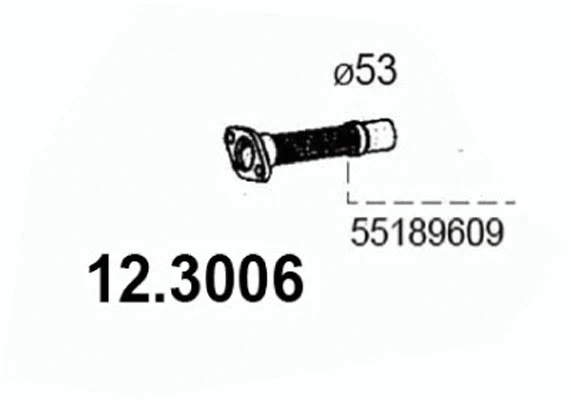 Tuyau d'échappement ASSO 12.3006