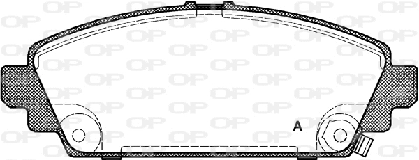 Kit de plaquettes de frein, frein à disque OPEN PARTS BPA0700.02