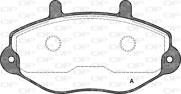 Kit de plaquettes de frein, frein à disque OPEN PARTS BPA0392.00