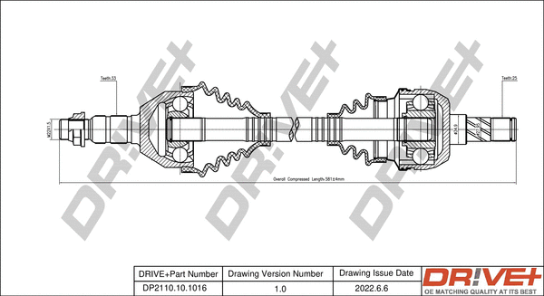 Arbre de transmission Dr!ve+ DP2110.10.1016