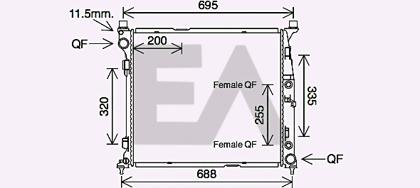 Radiateur, refroidissement du moteur EACLIMA 31R50106