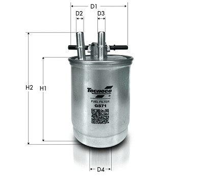 Filtre à carburant TECNECO FILTERS GS71