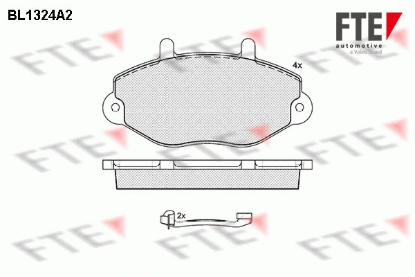 Kit de plaquettes de frein, frein à disque FTE 9010113