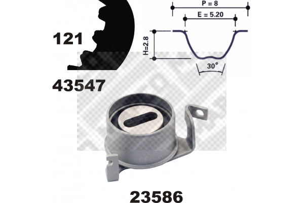Kit de courroie crantée MAPCO 23547