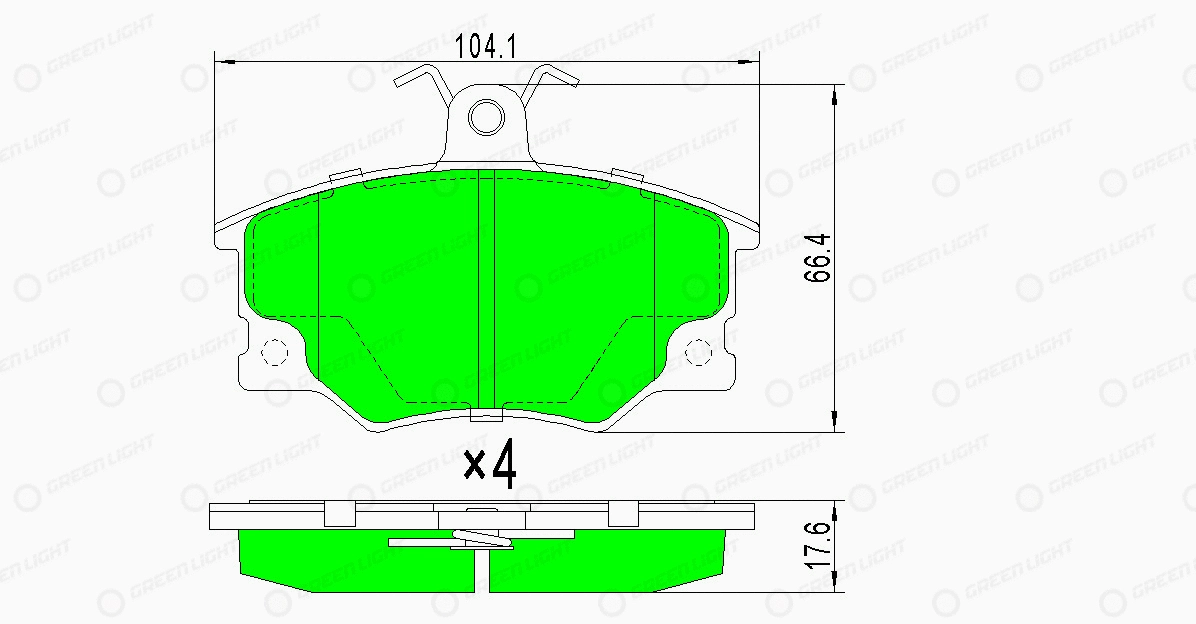 Kit de plaquettes de frein, frein à disque Automotive Adriado GLBP0174