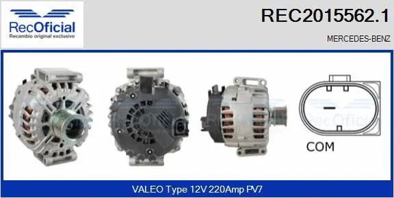 Alternateur RECOFICIAL REC2015562.1