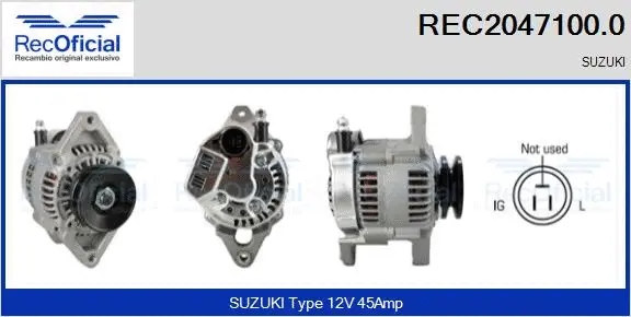 Alternateur RECOFICIAL REC2047100.0