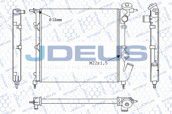 Radiateur, refroidissement du moteur JDEUS M-0230251