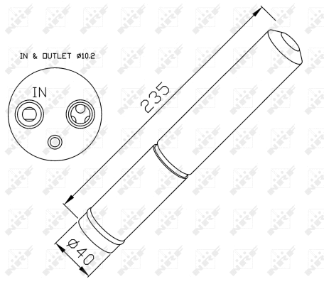Filtre déshydratant, climatisation NRF 33225