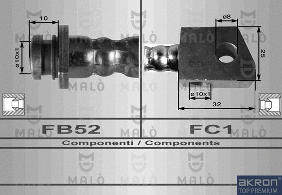 Flexible de frein AKRON-MALÒ 80096