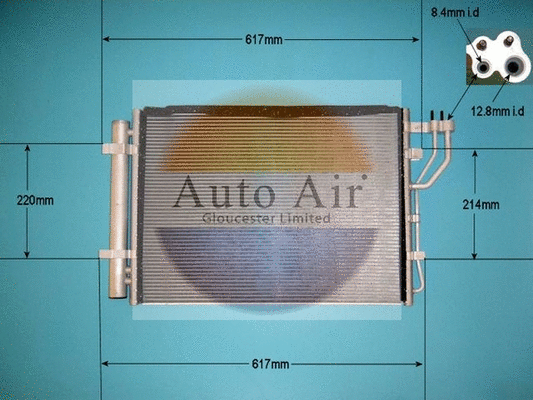 Condenseur, climatisation AUTO AIR GLOUCESTER 16-1424