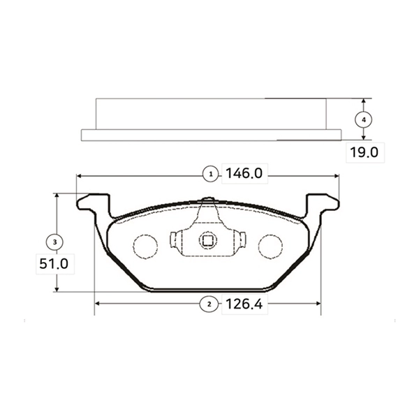 Kit de plaquettes de frein, frein à disque CTR GK1280