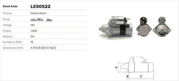 Démarreur LUSA LES0522