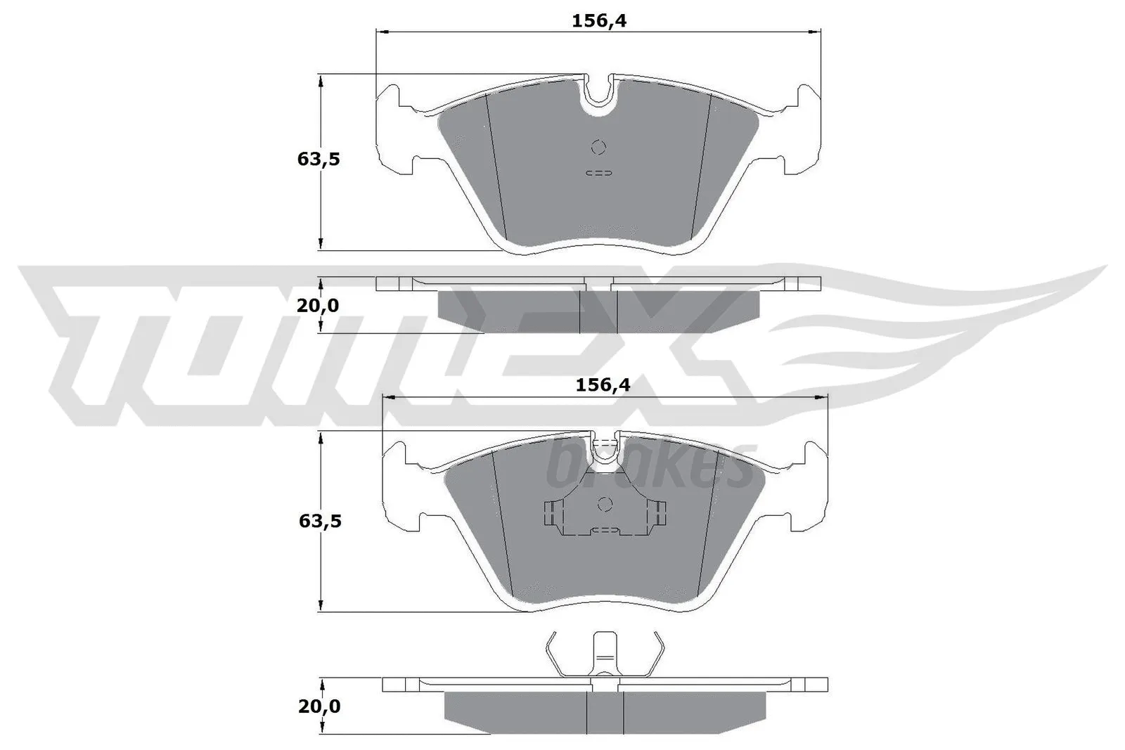 Kit de plaquettes de frein, frein à disque TOMEX Brakes TX 10-69