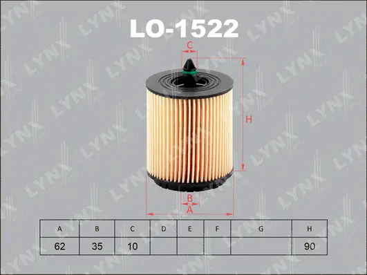 Filtre à huile LYNXAUTO LO-1522