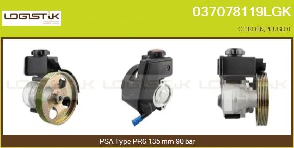 Pompe hydraulique, direction LGK 037078119LGK
