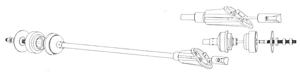 Tirette à câble, commande d'embrayage CEF CT01133