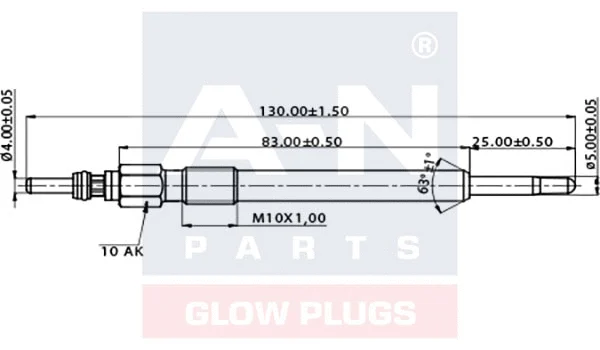 Bougie de préchauffage A-N PARTS A-N123494