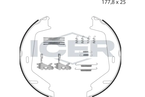 Jeu de mâchoires de frein, frein de stationnement ICER 79PB4025 C