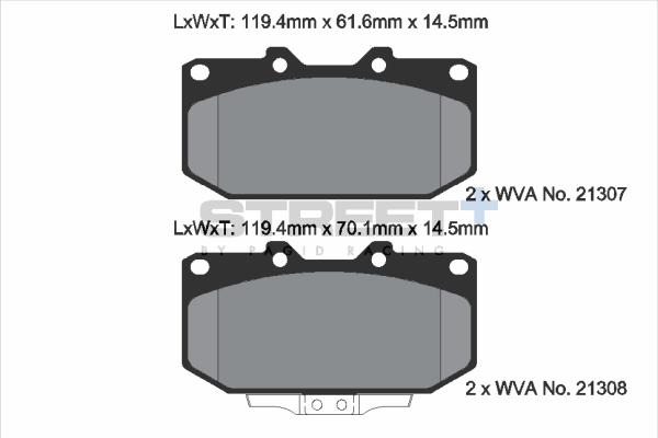 Kit de plaquettes de frein, frein à disque PAGID Racing T8154SP2001