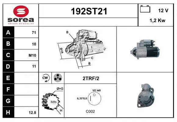 Démarreur STARTCAR 192ST21