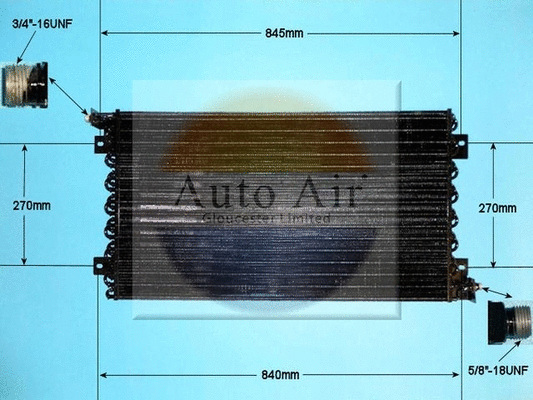Condenseur, climatisation AUTO AIR GLOUCESTER 16-1299