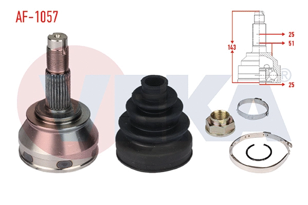 Jeu de joints, arbre de transmission VEKA AF-1057