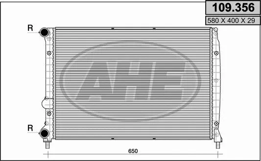 Radiateur, refroidissement du moteur AHE 109.356