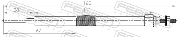 Bougie de préchauffage FEBEST 01642-007