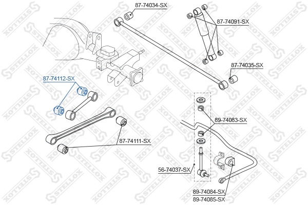 Suspension, bras de liaison STELLOX 87-74112-SX