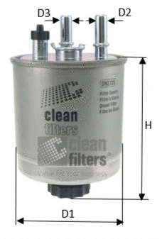 Filtre à carburant CLEAN FILTERS DN2725