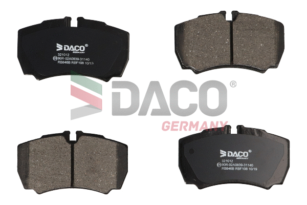 Kit de plaquettes de frein, frein à disque DACO Germany 321012
