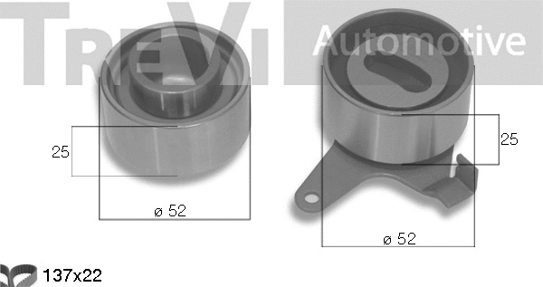 Kit de courroie crantée TREVI AUTOMOTIVE KD1374