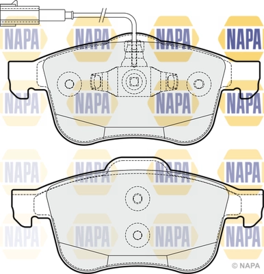 Kit de plaquettes de frein, frein à disque NAPA NBP1089