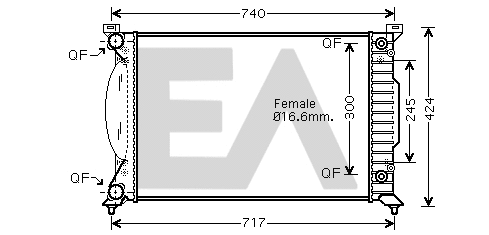 Radiateur, refroidissement du moteur EACLIMA 31R02038