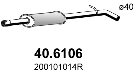 Silencieux central ASSO 40.6106