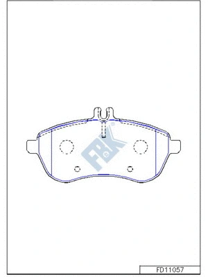 Kit de plaquettes de frein, frein à disque FBK FD11057