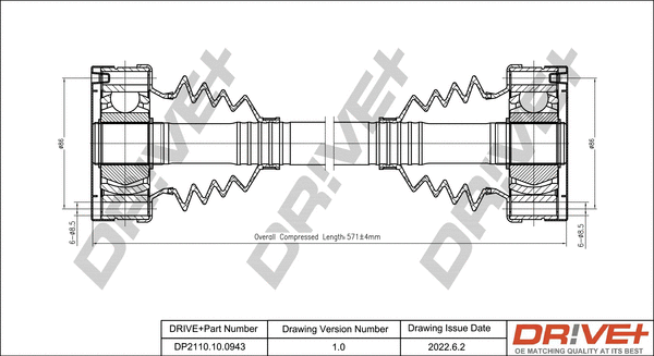 Arbre de transmission Dr!ve+ DP2110.10.0943