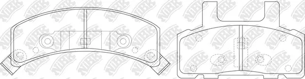 Kit de plaquettes de frein, frein à disque NiBK PN0308