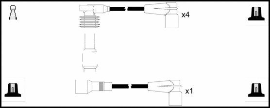 Kit de câbles d'allumage LEMARK HOES600