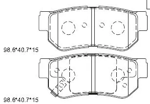 Kit de plaquettes de frein, frein à disque ASIMCO KD9704
