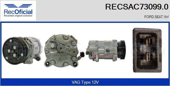 Compresseur, climatisation RECOFICIAL RECSAC73099.0