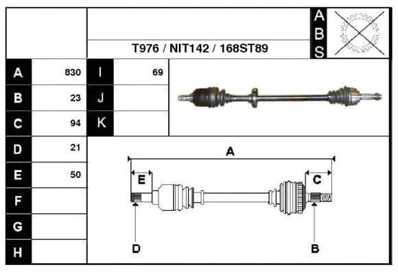 Arbre de transmission Technika 87168
