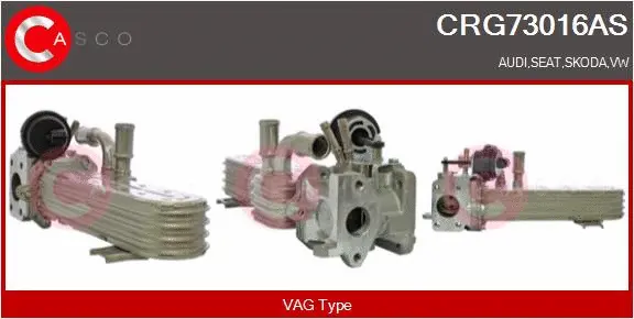 Radiateur, réaspiration des gaz d'échappement CASCO CRG73016AS