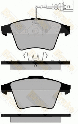 Kit de plaquettes de frein, frein à disque Brake ENGINEERING PA1724