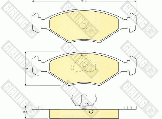 Kit de plaquettes de frein, frein à disque GIRLING 6109582