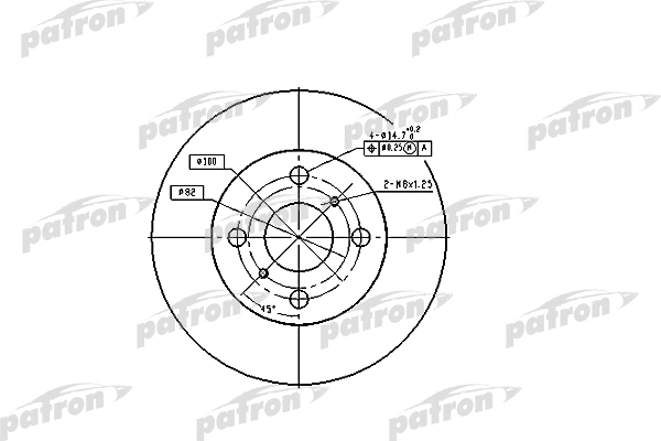 Disque de frein PATRON PBD1423
