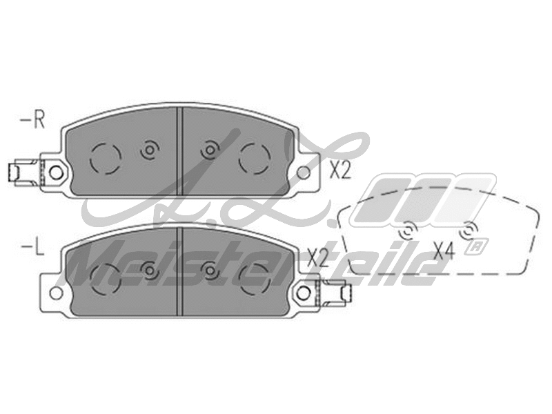 Kit de plaquettes de frein, frein à disque A.Z. Meisterteile AZMT-44-022-2251