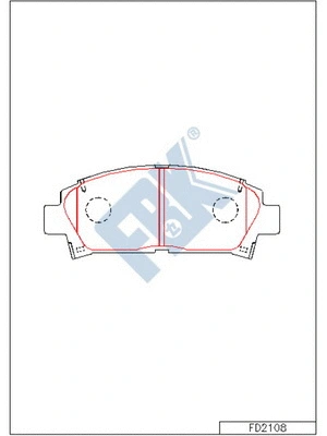 Kit de plaquettes de frein, frein à disque FBK FD2108