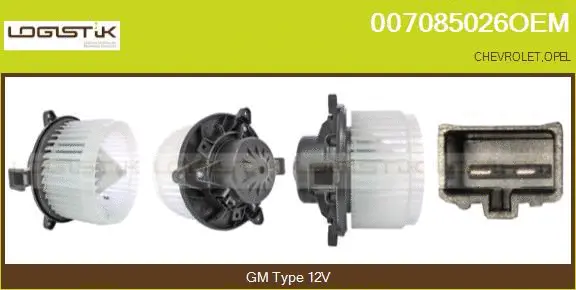Pulseur d'air habitacle LGK 007085026OEM